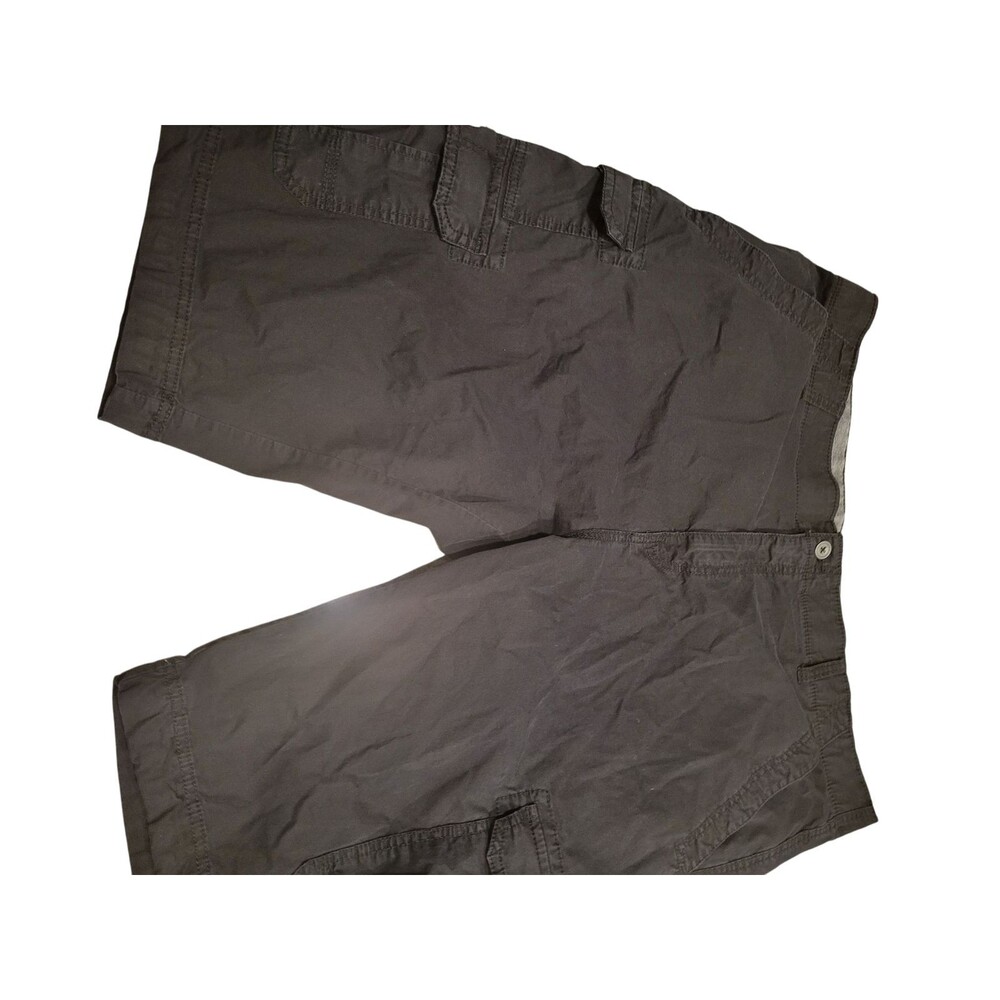George Shorts Mens 42 Black Cargo Pocket Casual Button Fly Knee Length Utility